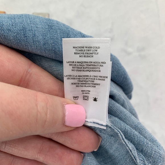 Rails Etienne Chambray Wrap Mini Skirt Sz L - Picture 9 of 11